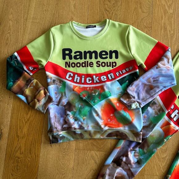 Get On Fleek Ramen Noodle Soup Sweatshirt and Sweatpants - Picture 2 of 6